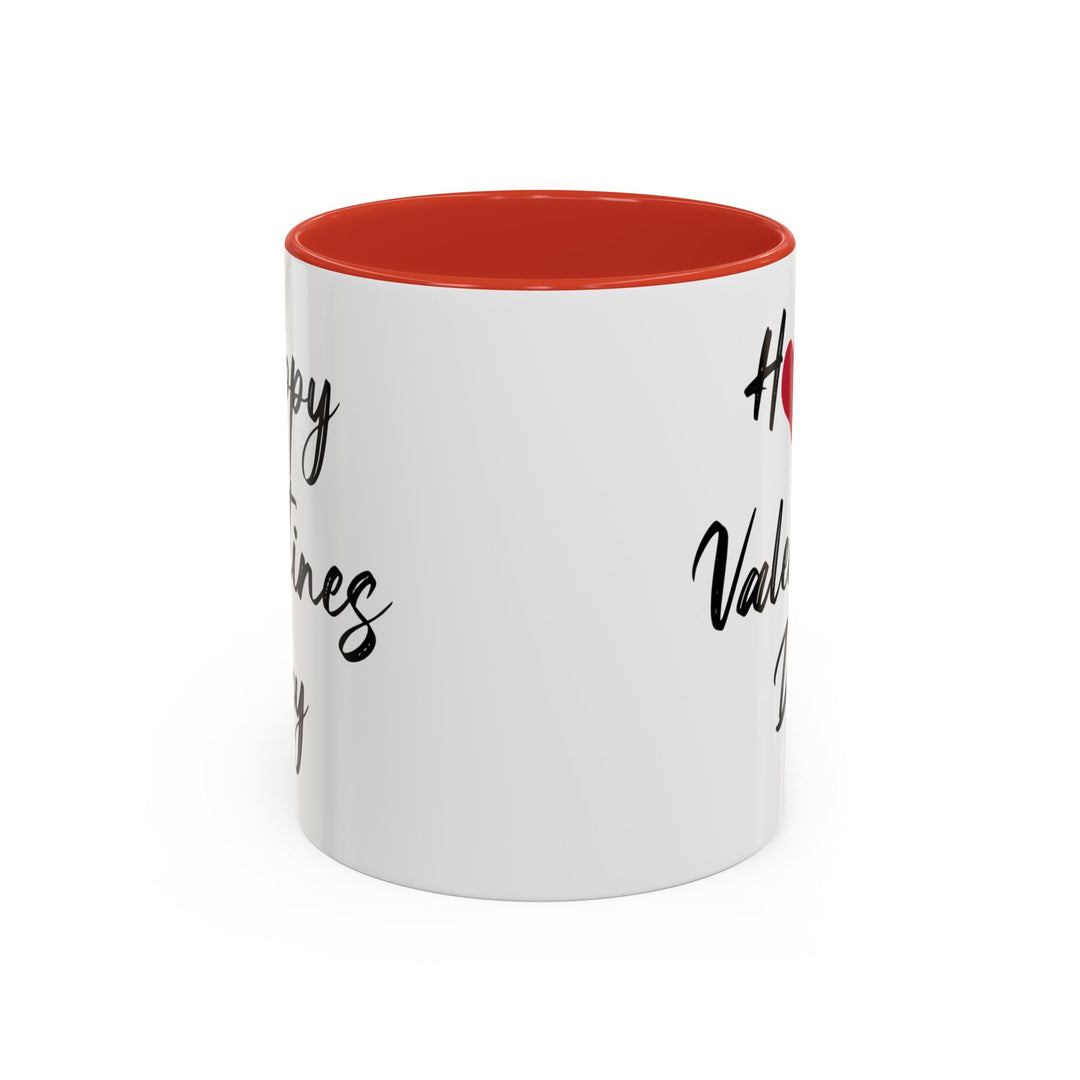 Happy Valentines Day - Accent Coffee Mug (11, 15oz)