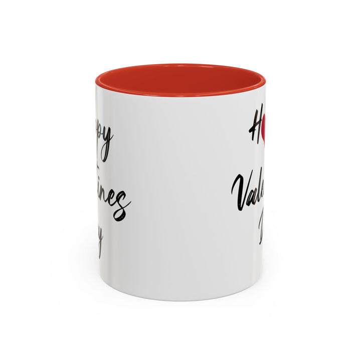 Happy Valentines Day - Accent Coffee Mug (11, 15oz)