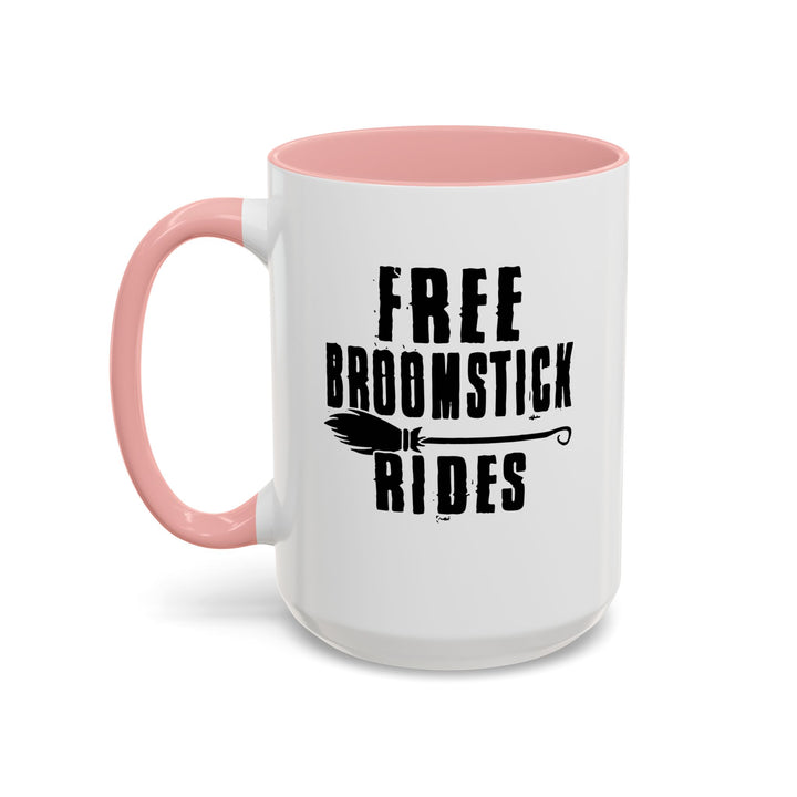 Free Broomstick Rides - Accent Coffee Mug (11, 15oz)