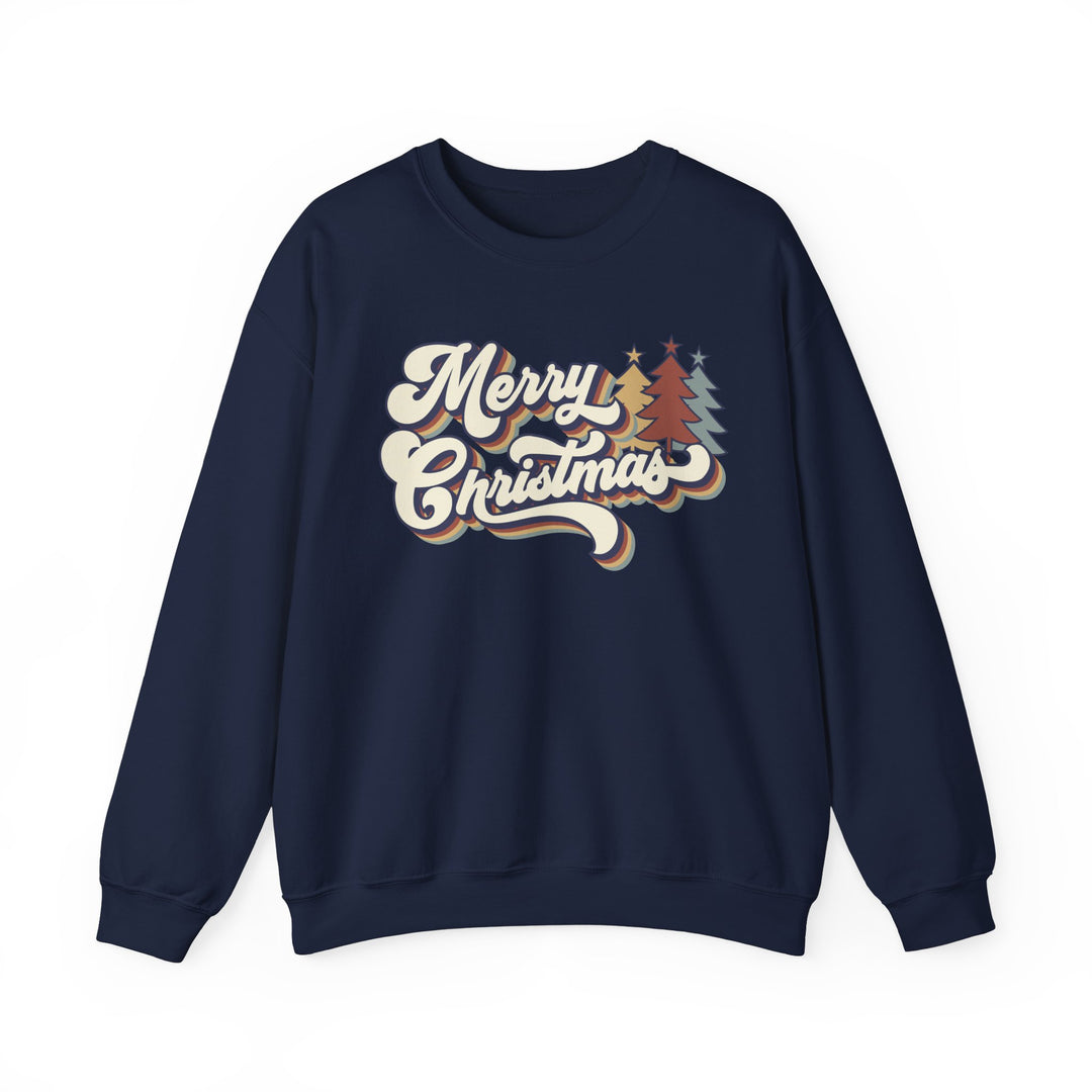 Retro Merry Christmas - Unisex Heavy Blend™ Crewneck Sweatshirt