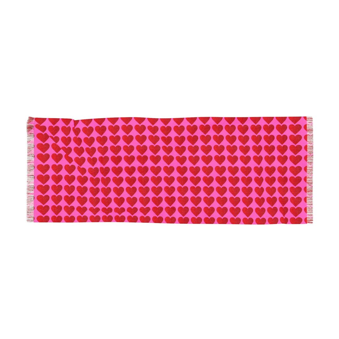 Red Valentine Hearts - Light Scarf