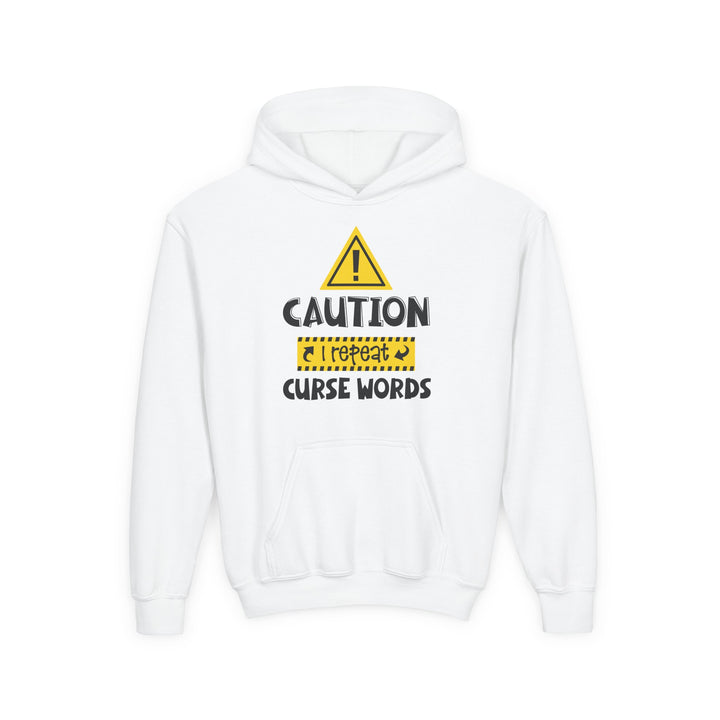 Caution - Youth Heavy Blend Hooded Sweatshirt