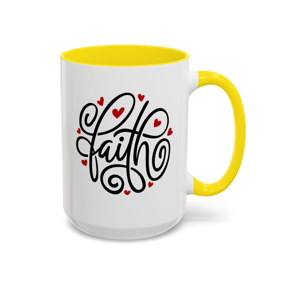 Faith Hearts - Accent Coffee Mug (11, 15oz)