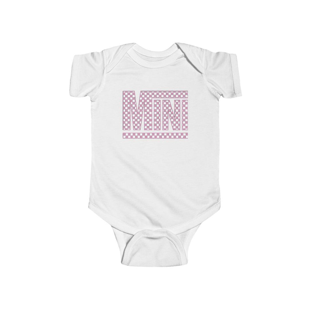Pink Check Mini - Infant Fine Jersey Bodysuit