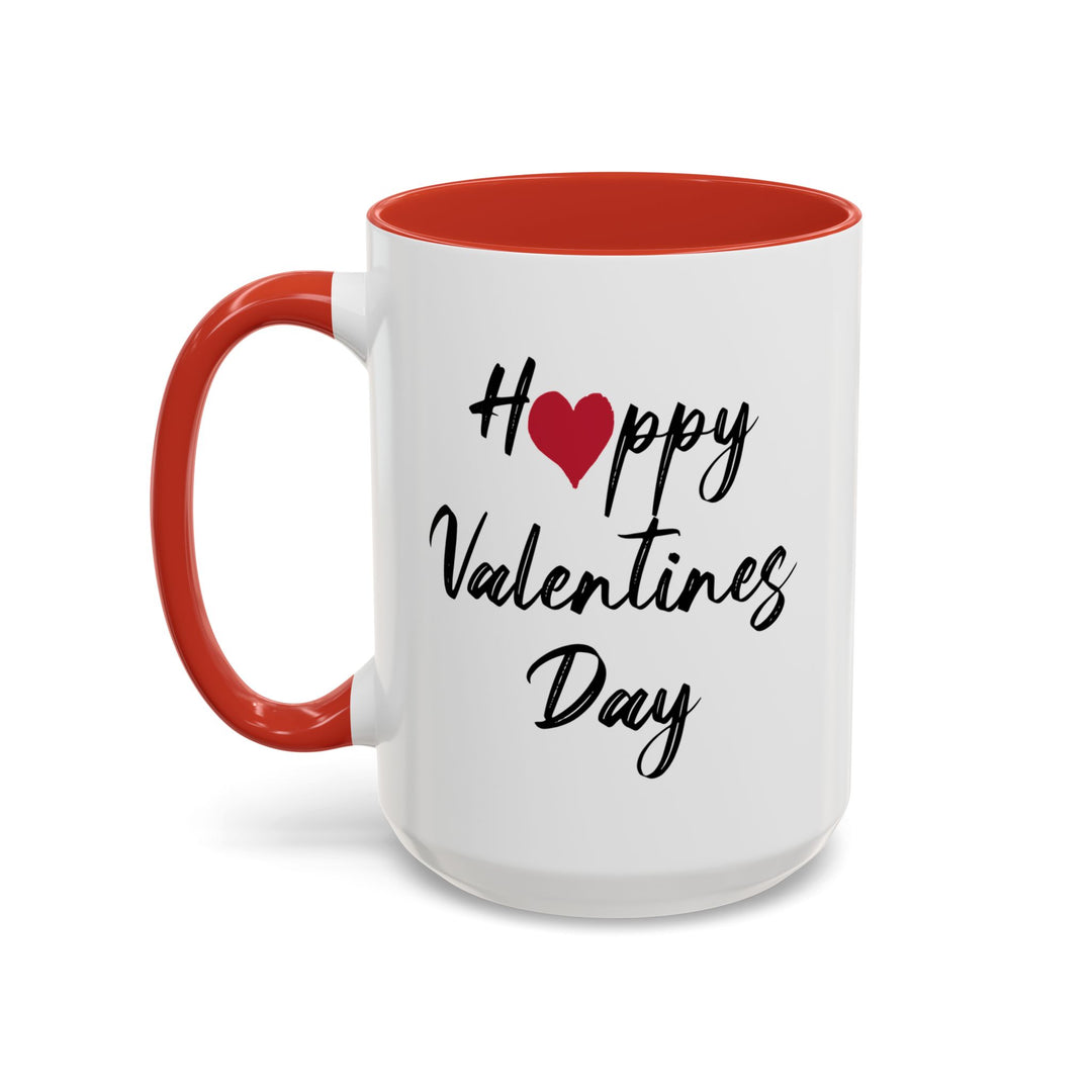 Happy Valentines Day - Accent Coffee Mug (11, 15oz)