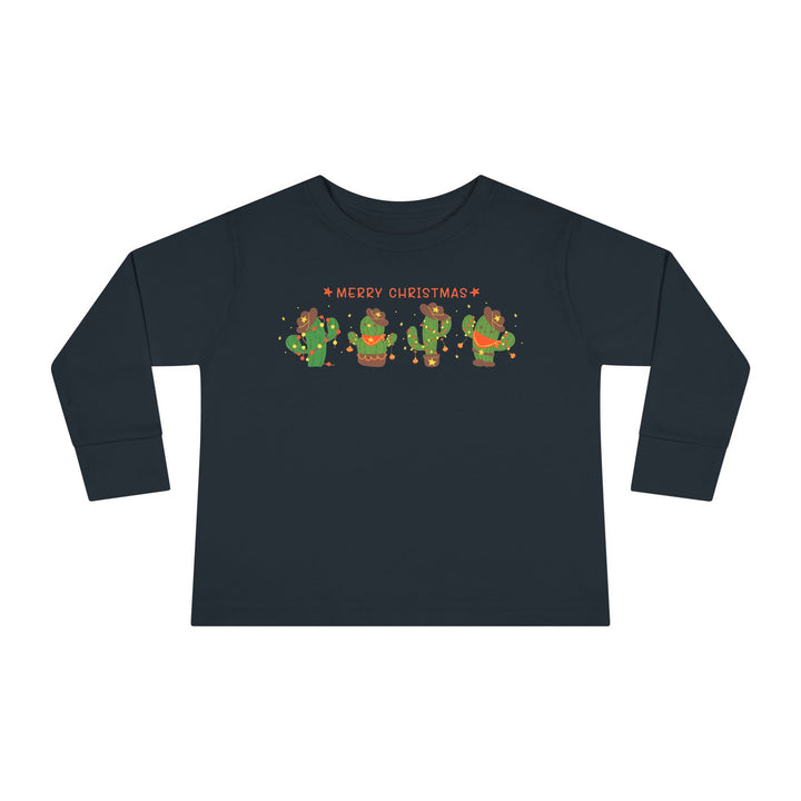 Merry Christmas Cactus - Toddler Long Sleeve Tee