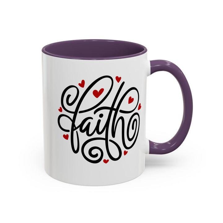 Faith Hearts - Accent Coffee Mug (11, 15oz)