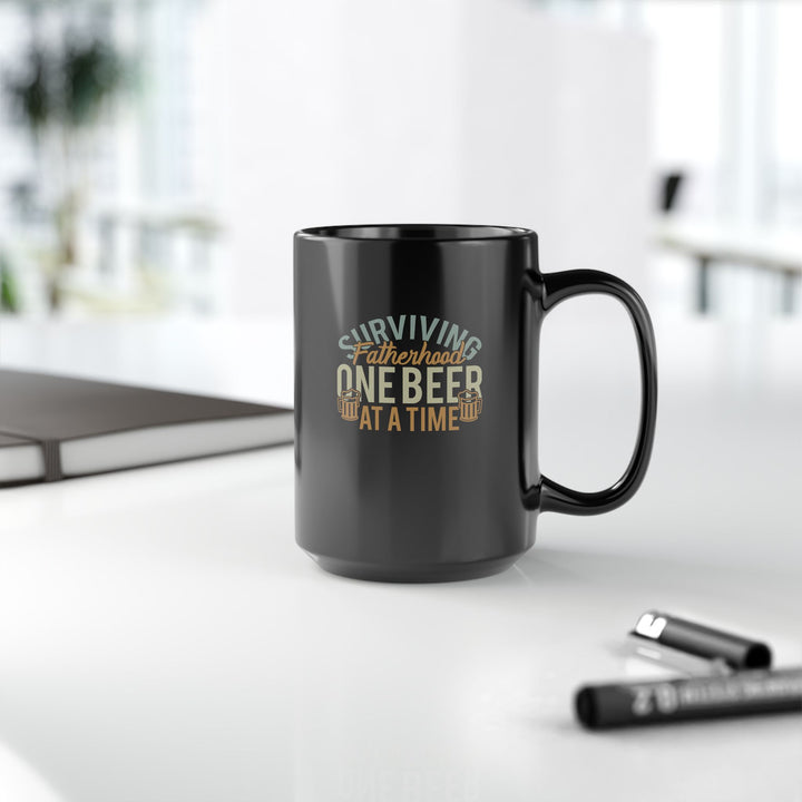 Surviving Fatherhood - Black Mug (11oz, 15oz)