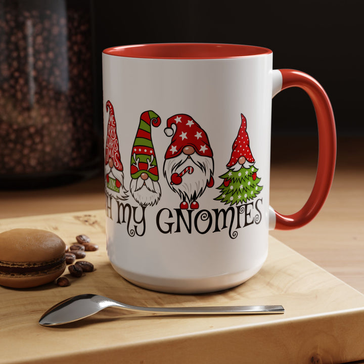 Christmas With My Gnomies - Accent Coffee Mug (11, 15oz)