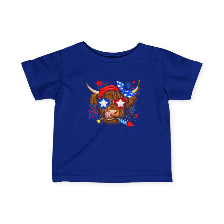 4th Of July Cow - Infant Fine Jersey Tee