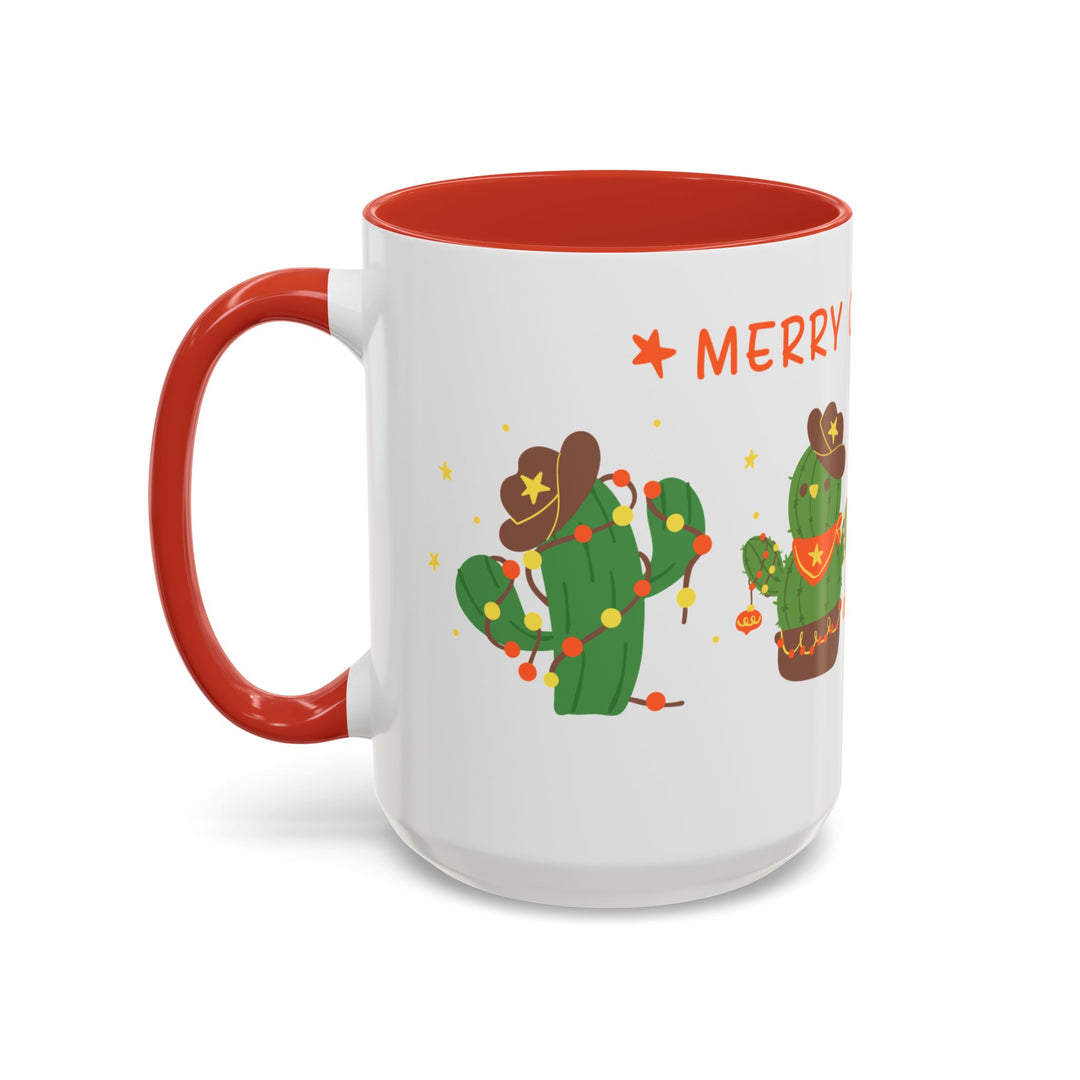 Merry Christmas Cactus -  Accent Coffee Mug (11, 15oz)