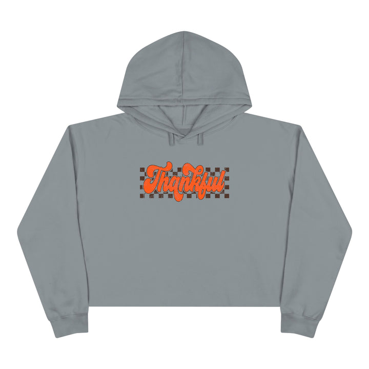 Retro Thankful - Crop Hoodie