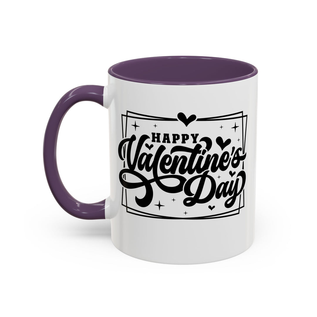 Happy Valentine's Day W/Hearts - Accent Coffee Mug (11, 15oz)