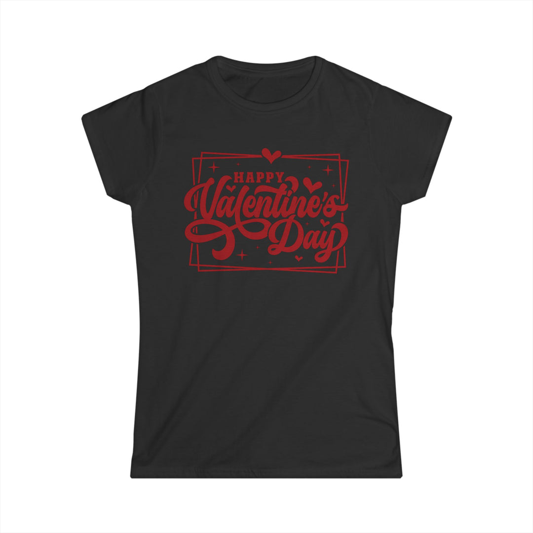 Happy Valentine's Day W/Hearts - Women's Softstyle Tee