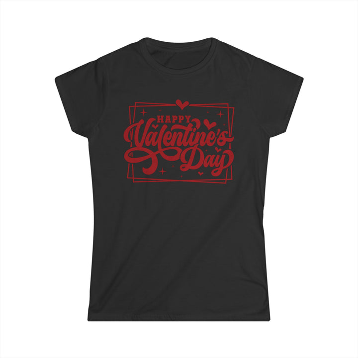 Happy Valentine's Day W/Hearts - Women's Softstyle Tee