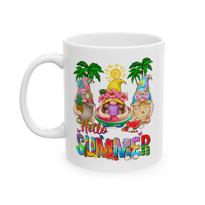 Summer Gnomes- Ceramic Mug, (11oz, 15oz)