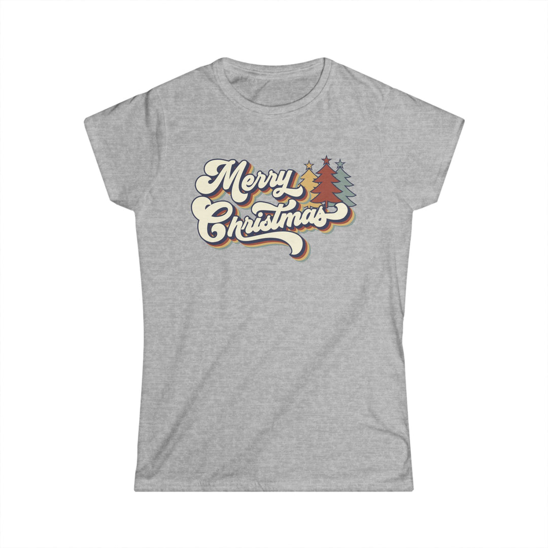 Retro Merry Christmas - Women's Softstyle Tee