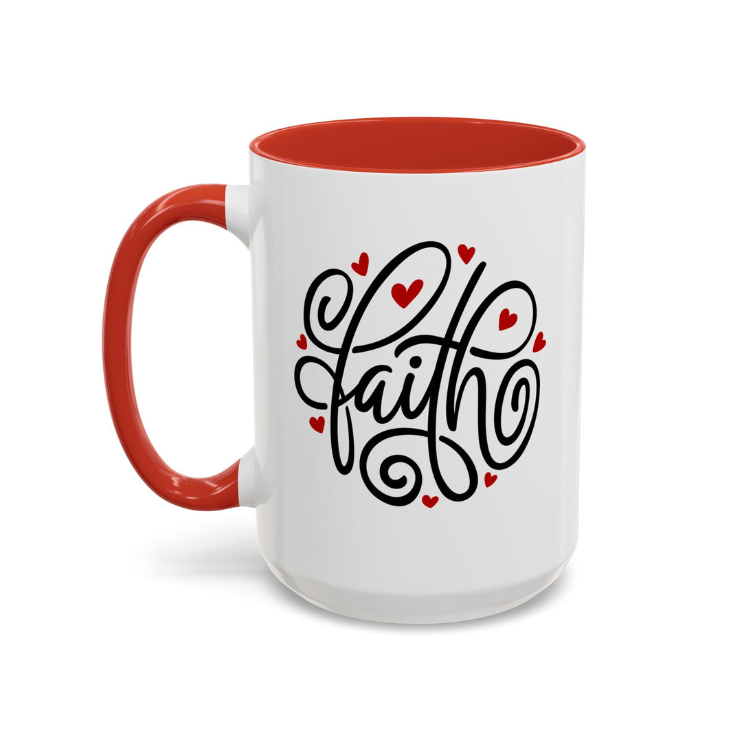 Faith Hearts - Accent Coffee Mug (11, 15oz)