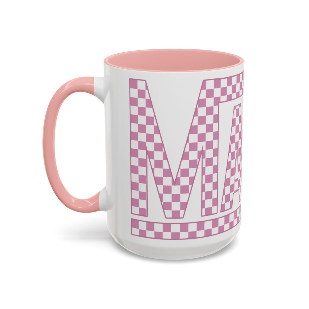 Pink Check Mama - Accent Coffee Mug (11, 15oz)