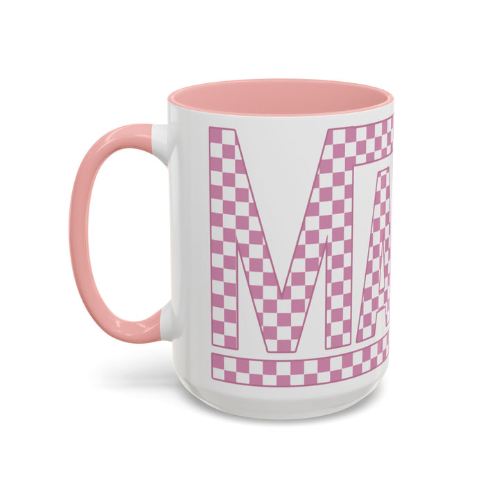 Pink Check Mama - Accent Coffee Mug (11, 15oz)