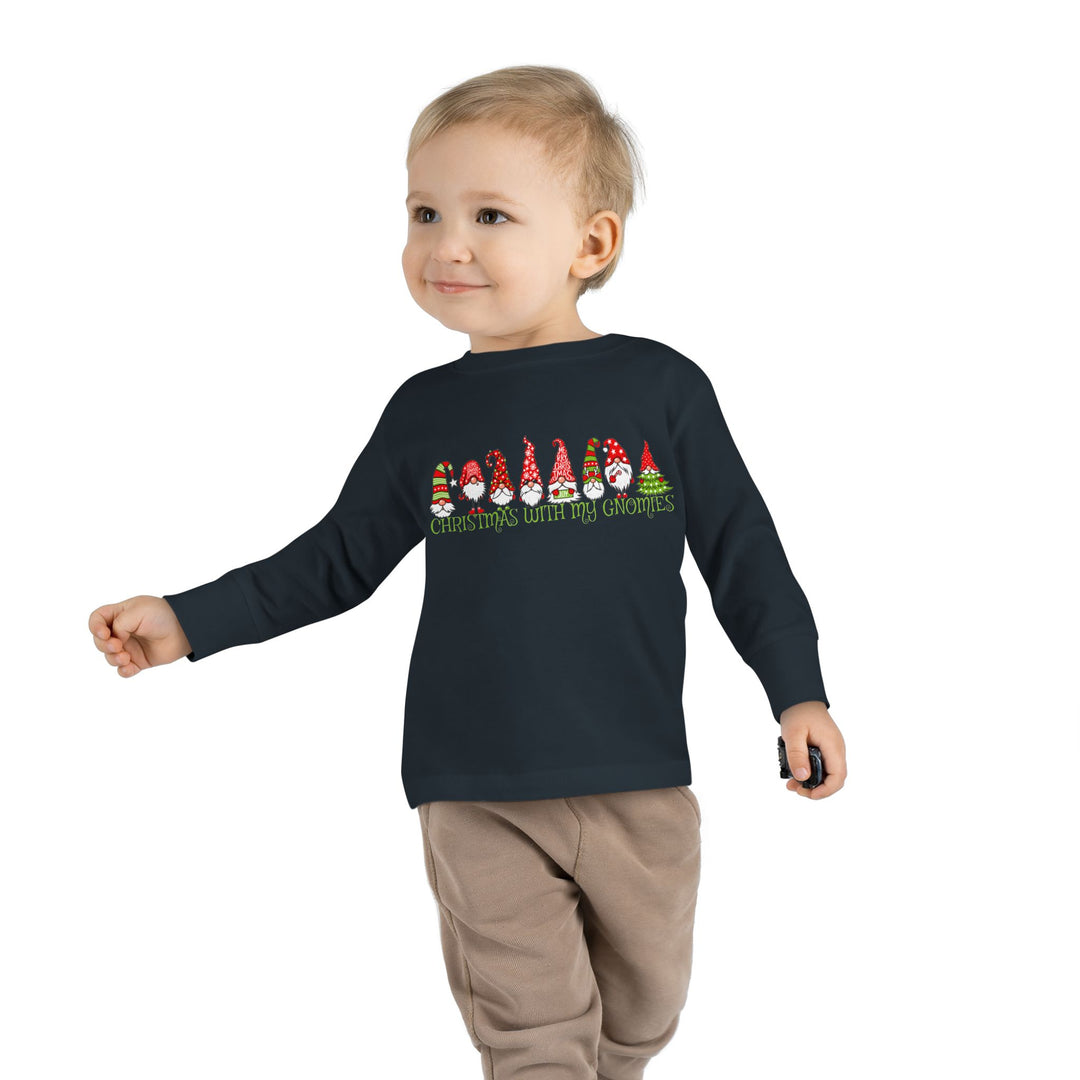 Christmas With My Gnomies - Toddler Long Sleeve Tee