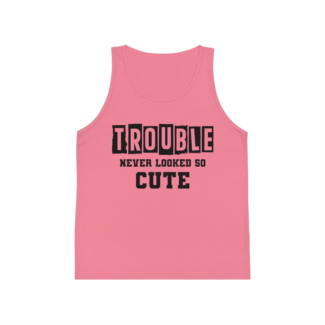Trouble Never Looked So Cute - Kid's Jersey Tank Top