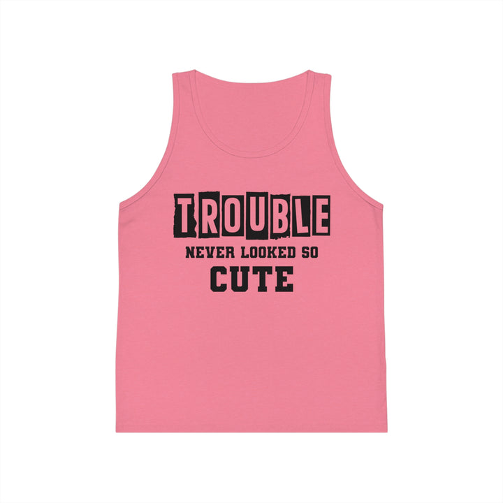 Trouble Never Looked So Cute - Kid's Jersey Tank Top