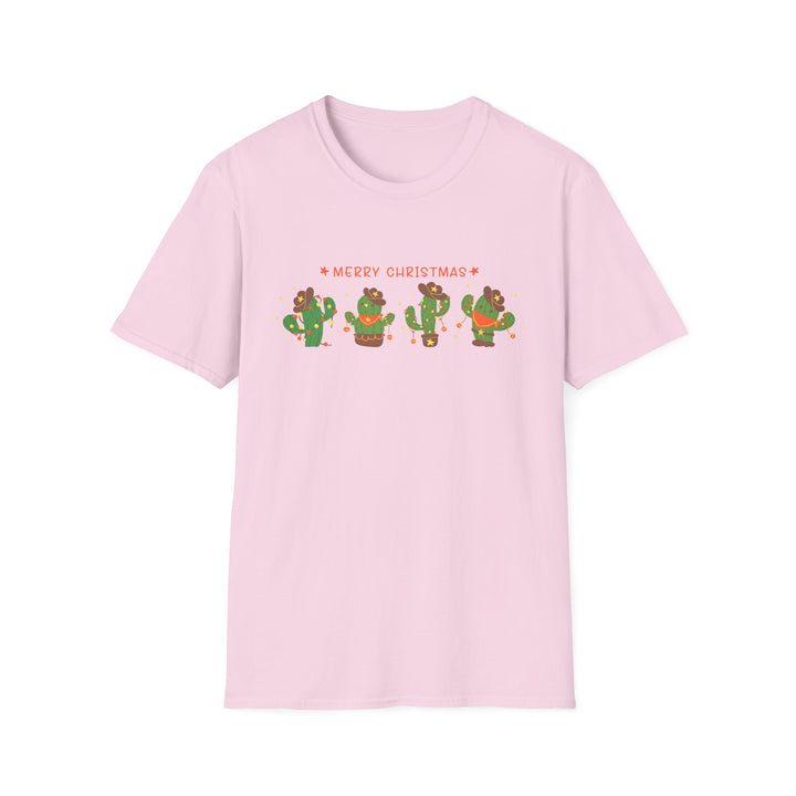 Merry Christmas Cactus - Unisex Softstyle T-Shirt