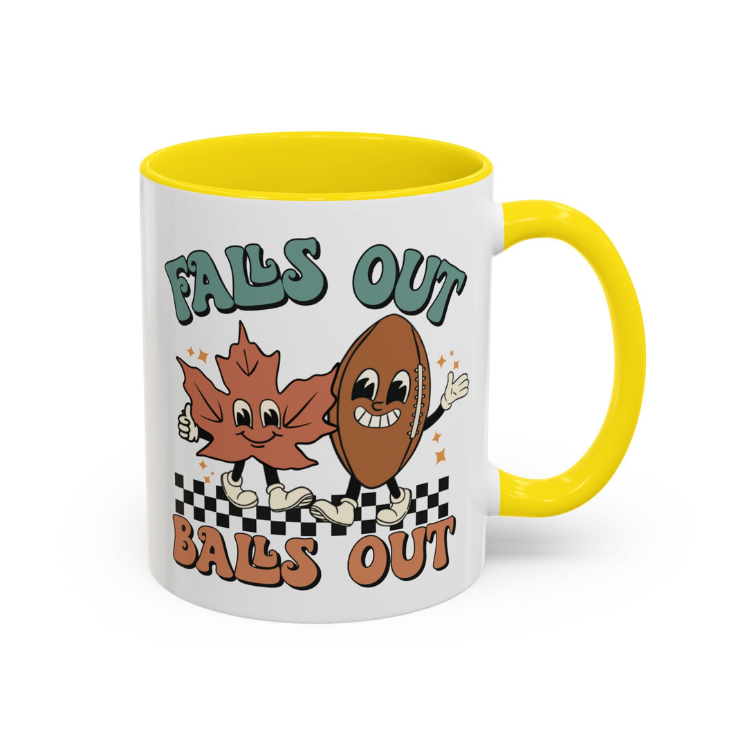 Falls Out Balls Out - Accent Coffee Mug (11, 15oz)