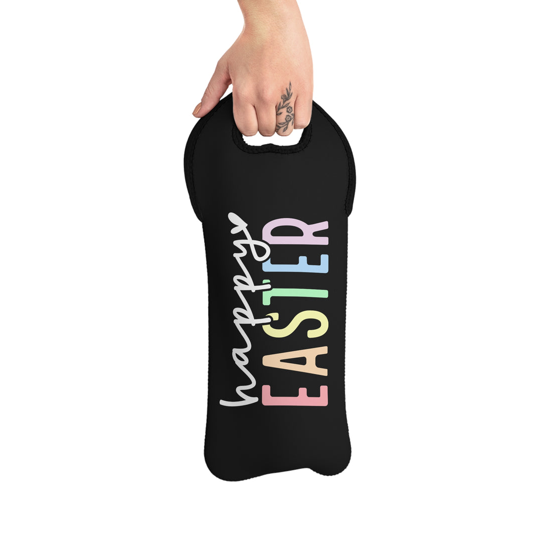 Pastel Happy Easter - Wine Tote Bag