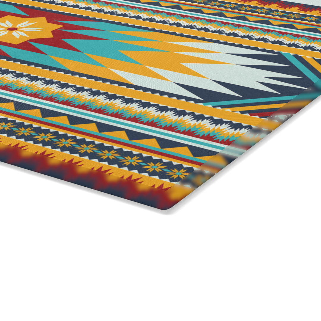 Gold Aztec  - Glass Cutting Board