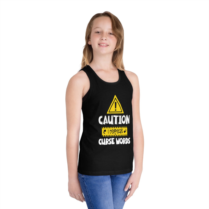 Caution - Kid's Jersey Tank Top