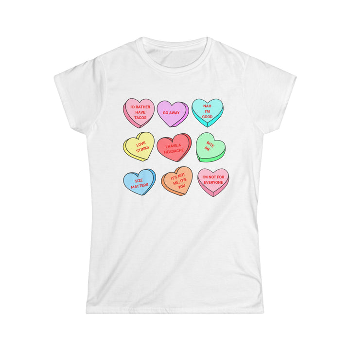 Conversation Hearts -Women's Softstyle Tee