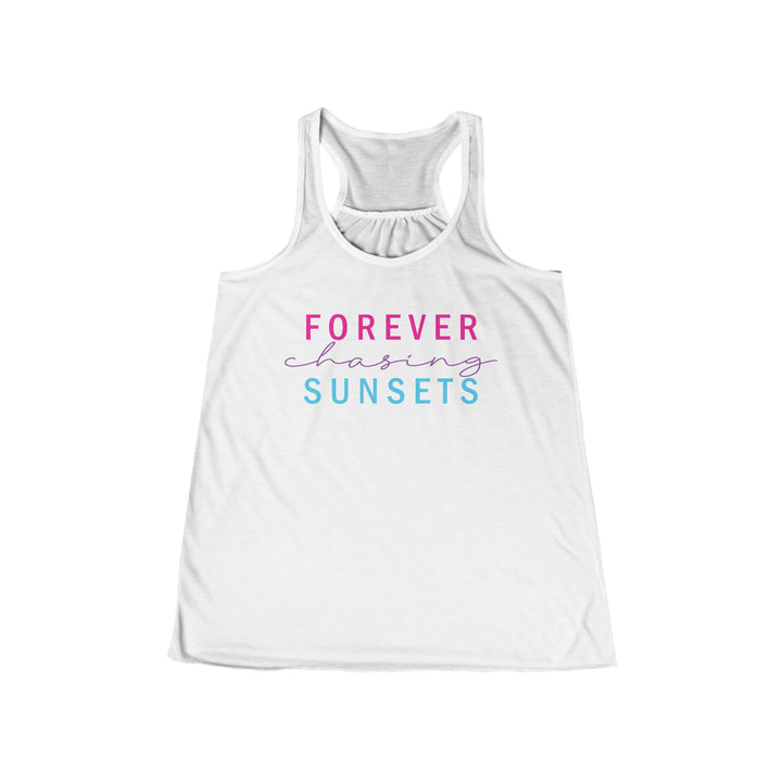 Forever Chasing Sunsets - Women's Flowy Racerback Tank