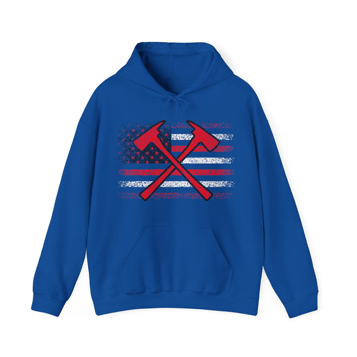 Firefighter American Flag - Unisex Heavy Blend™ Hooded Sweatshirt