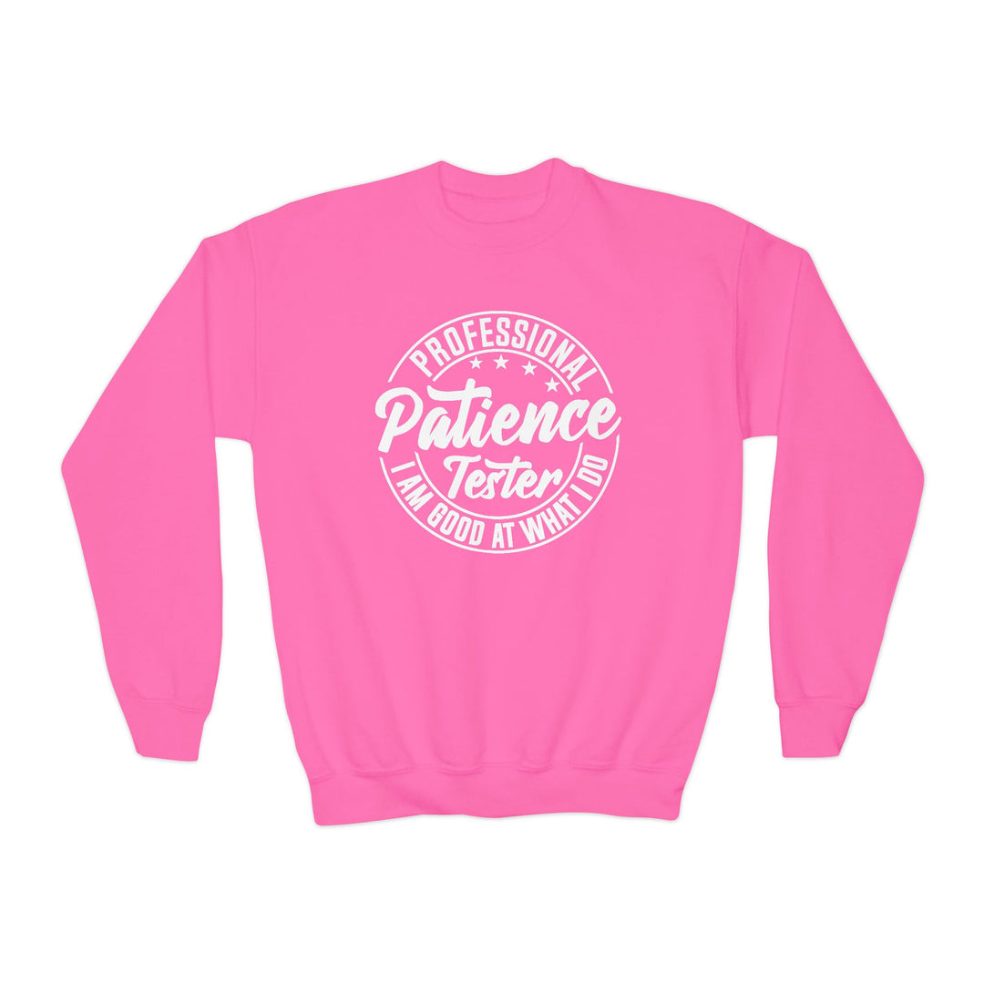 Professional Patience Tester - Youth Crewneck Sweatshirt