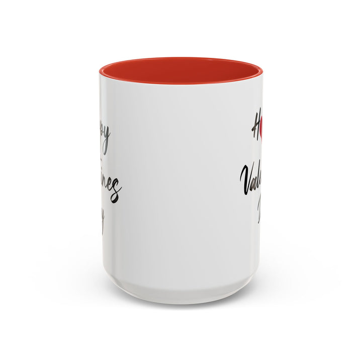 Happy Valentines Day - Accent Coffee Mug (11, 15oz)