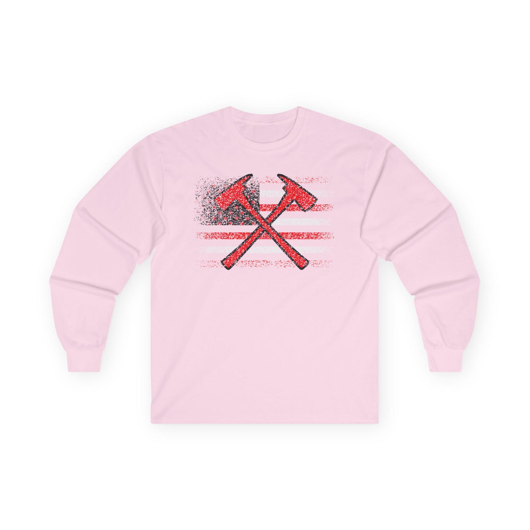 Firefighter American Flag - Unisex Ultra Cotton Long Sleeve Tee