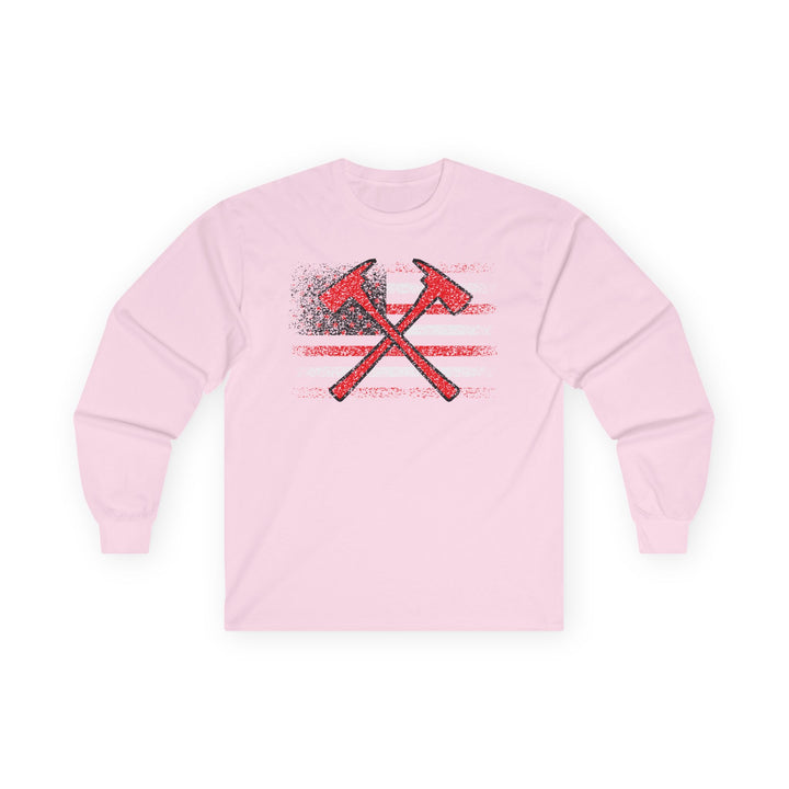 Firefighter American Flag - Unisex Ultra Cotton Long Sleeve Tee