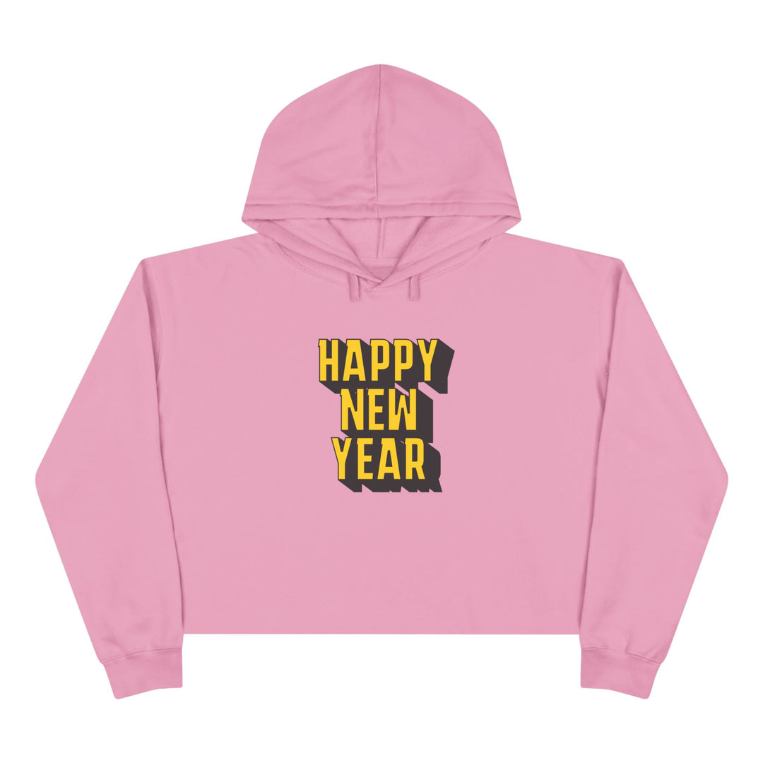 Block Happy New Year - Crop Hoodie