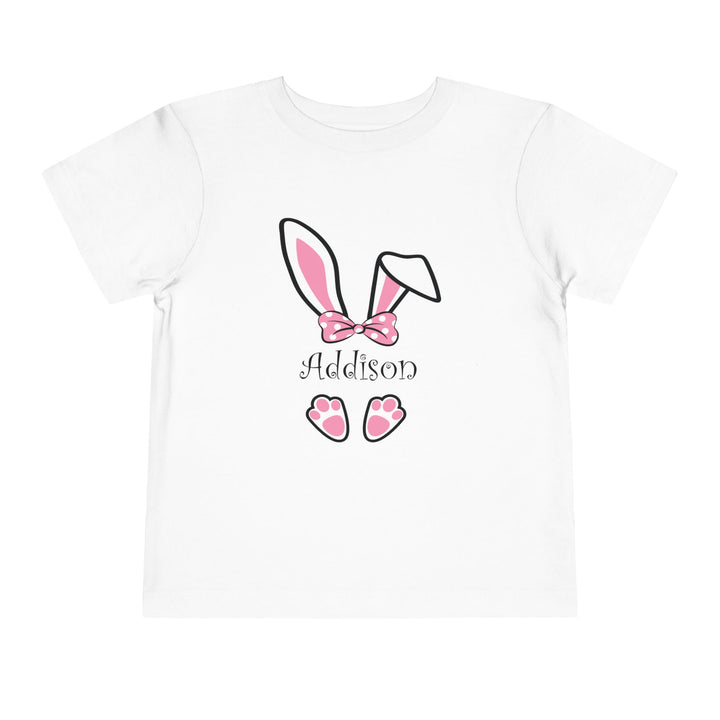 Personalized Girls Easter Bunny - Toddler Short Sleeve Tee