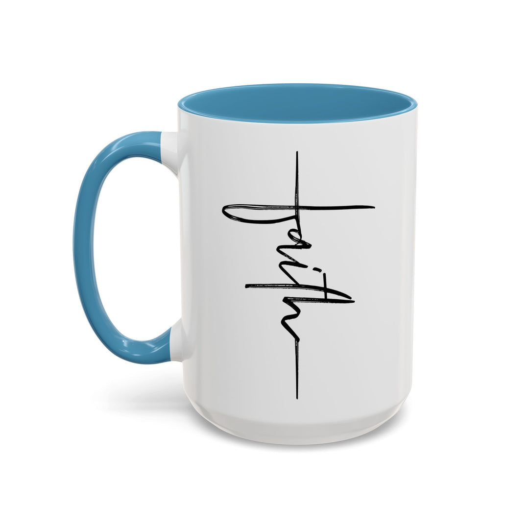 Faith Cross - Accent Coffee Mug (11, 15oz)
