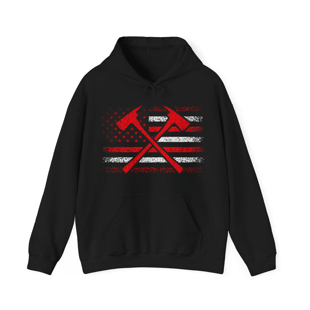 Firefighter American Flag - Unisex Heavy Blend™ Hooded Sweatshirt