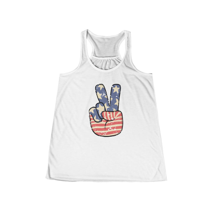 Peace - Women's Flowy Racerback Tank