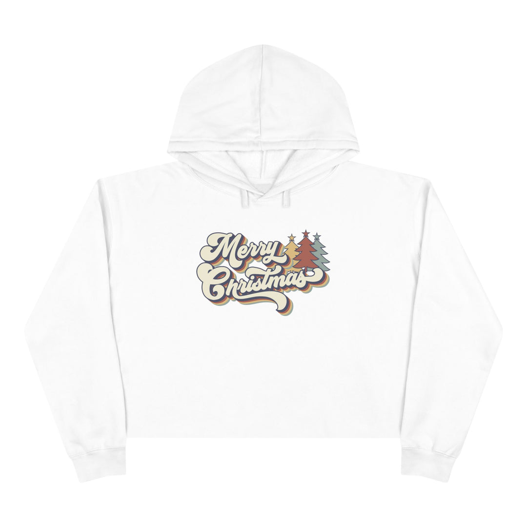 Retro Merry Christmas - Crop Hoodie