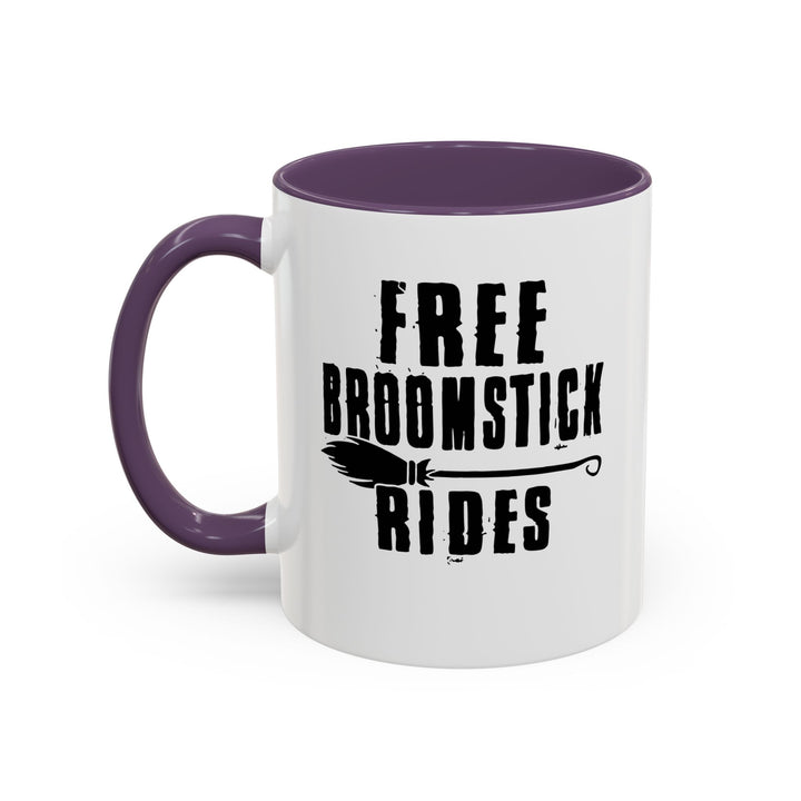 Free Broomstick Rides - Accent Coffee Mug (11, 15oz)
