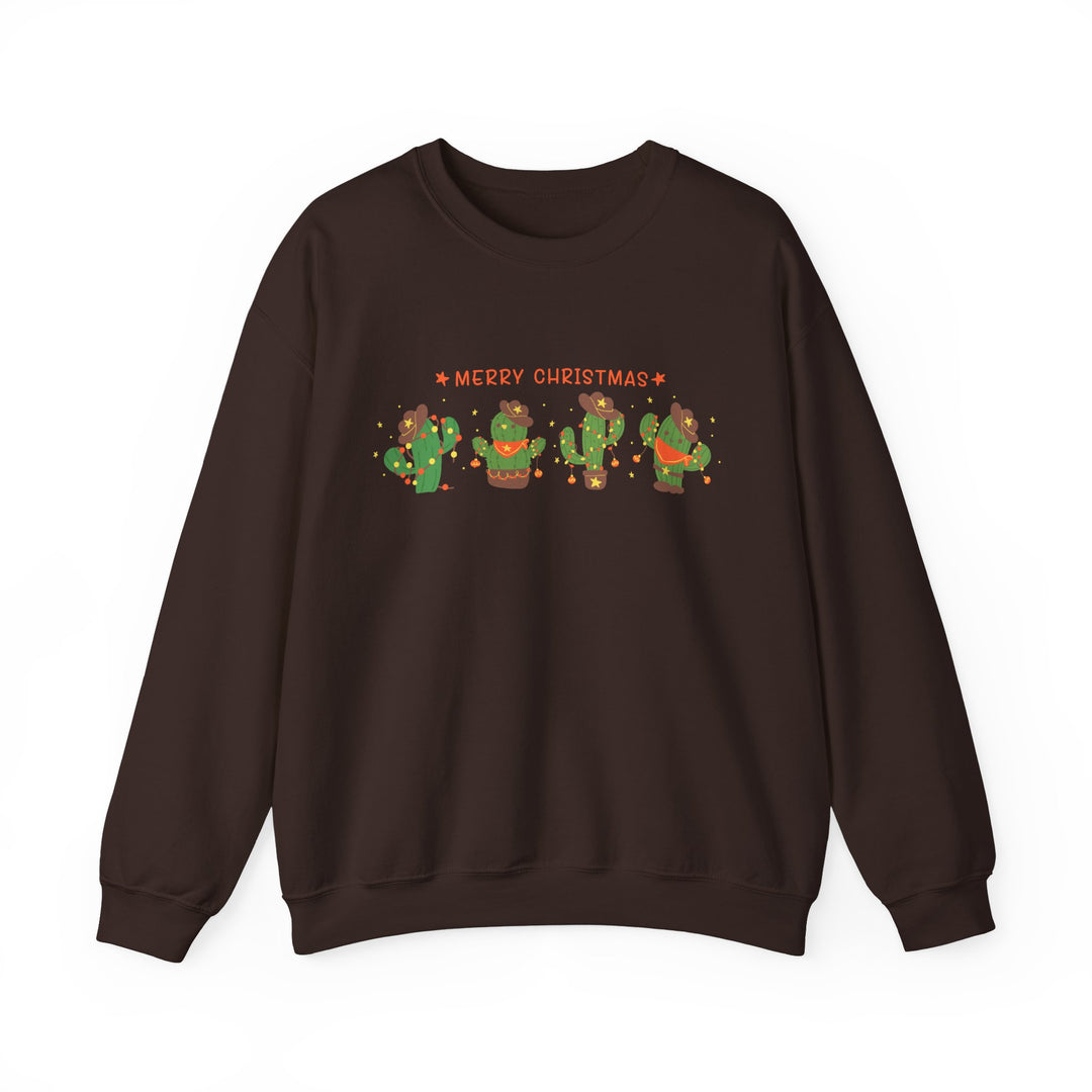 Merry Christmas Cactus - Unisex Heavy Blend™ Crewneck Sweatshirt