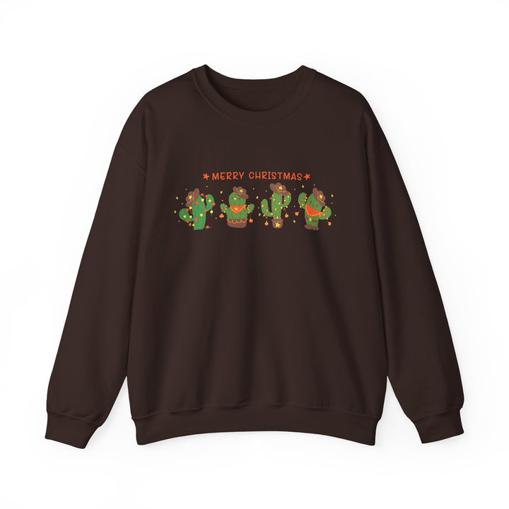Merry Christmas Cactus - Unisex Heavy Blend™ Crewneck Sweatshirt