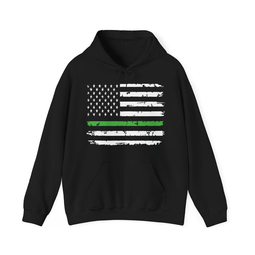 Green Line Flag - Unisex Heavy Blend™ Hooded Sweatshirt