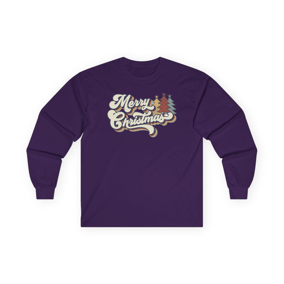 Retro Merry Christmas - Unisex Ultra Cotton Long Sleeve Tee